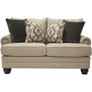 Mayo Twine Linen Loveseat with Stain-Resistant Fabric