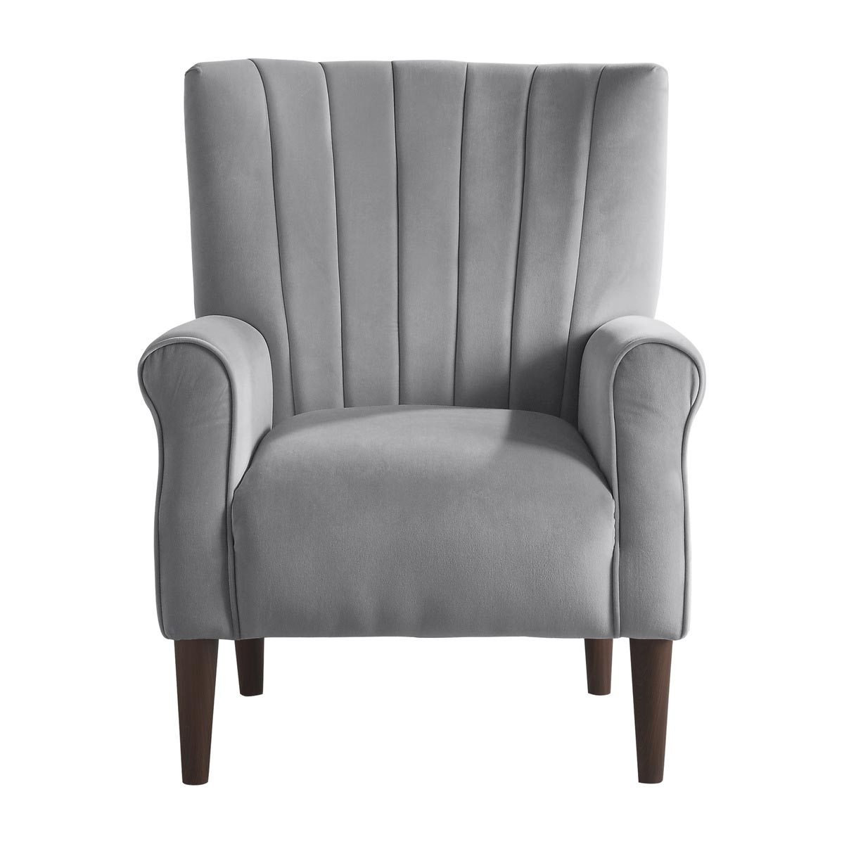 Homelegance Dark Grey Velvet Accent Chair