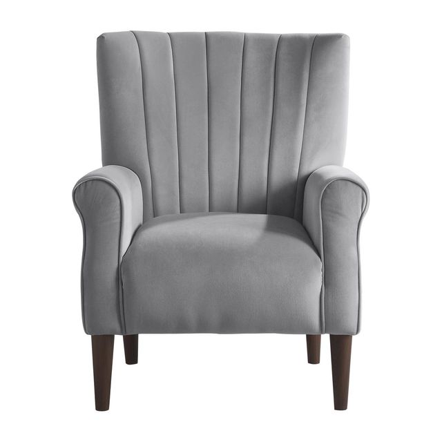 Homelegance Dark Grey Velvet Accent Chair-0