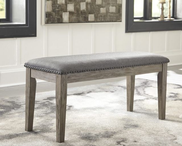 Signature Design by Ashley® Aldwin Gray Dining Bench 5