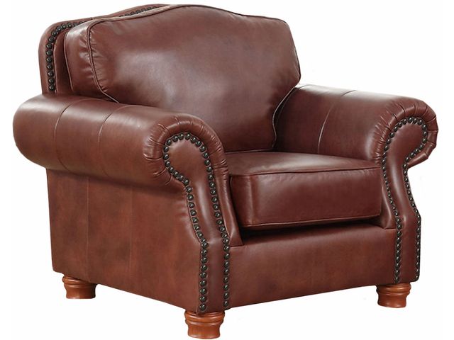 LaCrosse Rustic Rust Stationary Leather Chair 0