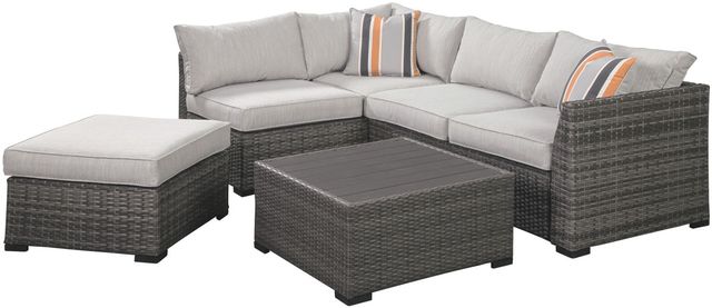 Signature Design by Ashley® Cherry Point Gray 4 Piece Sectional 1