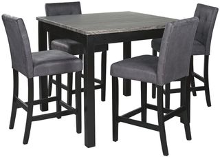 Signature Design by Ashley® Garvine 5-Piece Two-tone Square Counter Height Table Set