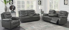Coaster® Flamenco 3-Piece Charcoal Tufted Upholstered Power Reclining Seating Set