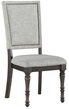 Steve Silver Co.® Linnett Light Gray/Slate Upholstered Back Chair