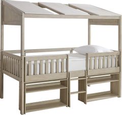 Signature Design by Ashley® Wrenalyn Two-Tone Twin Loft Bed with Under Bed Bookcase Storage