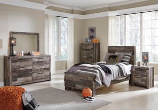 Benchcraft® Derekson 4-Piece Multi-Gray Twin Bedroom Set