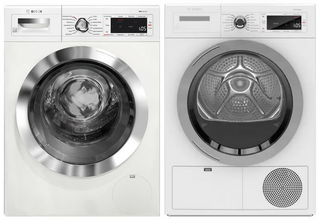 Bosch 800 Series Smart 24" Compact Front Load Washer + Condensation Dryer Pair with Home Connect