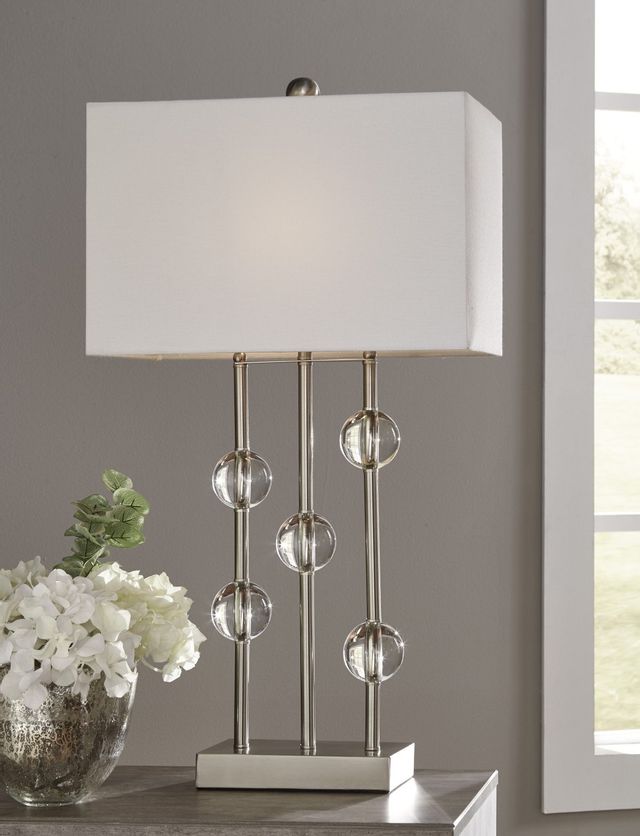 Signature Design by Ashley® Jaala Clear/Silver Table Lamp 2
