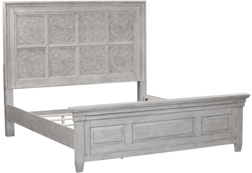 Liberty Furniture Heartland Antique White King Panel Bed