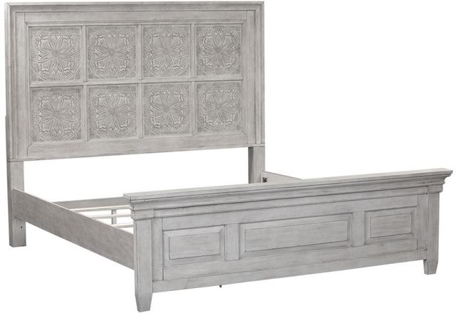 Liberty Furniture Heartland Antique White King Panel Bed-0