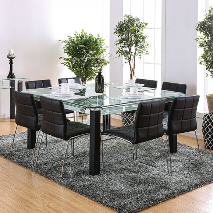 Matt black dining outlet set