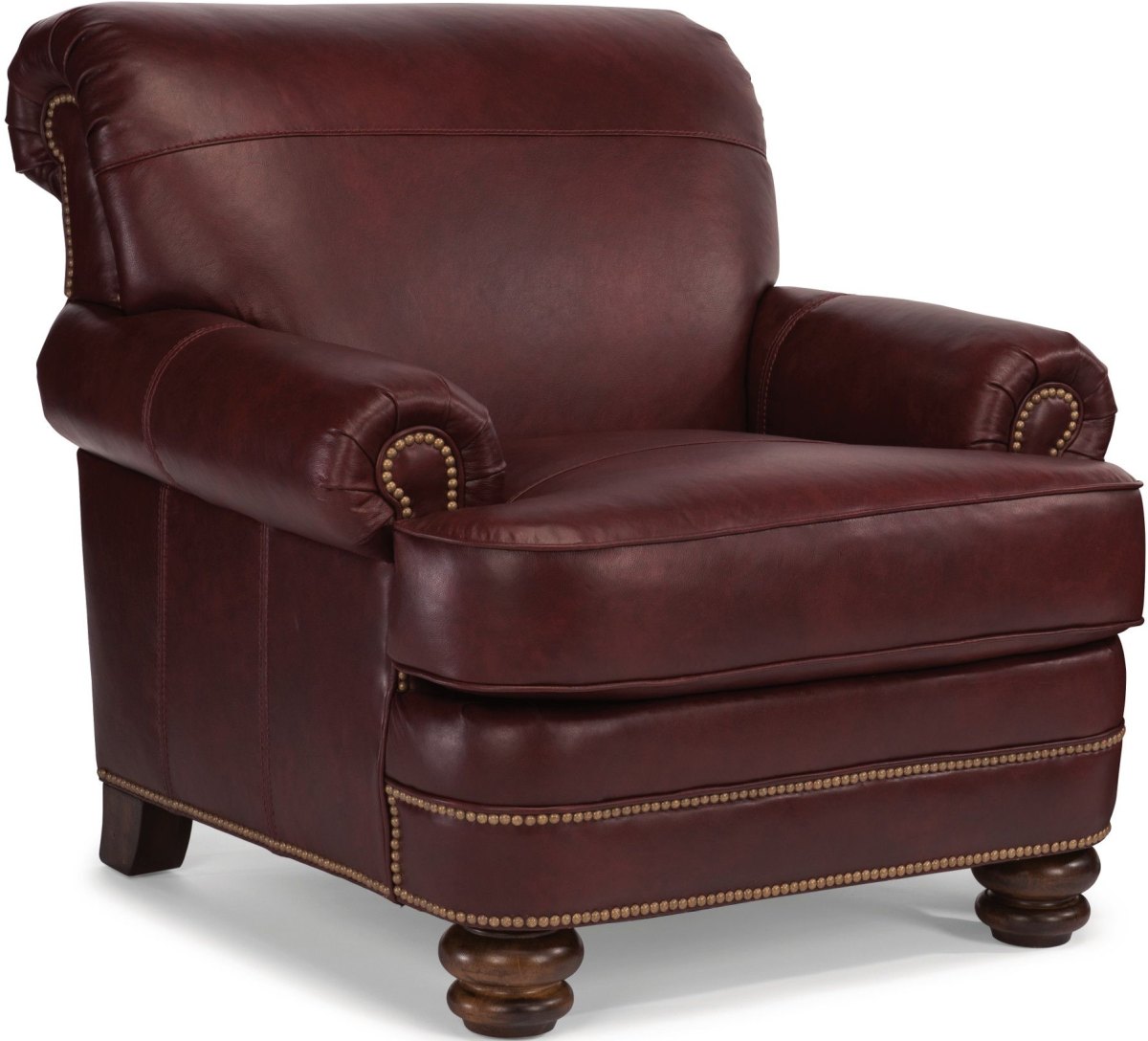 flexsteel red leather recliner