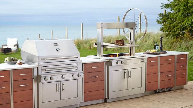 Kalamazoo™ Outdoor Gourmet Arcadia Series 24" Marine-Grade Stainless Steel Outdoor Freezer with Two Drawers-3
