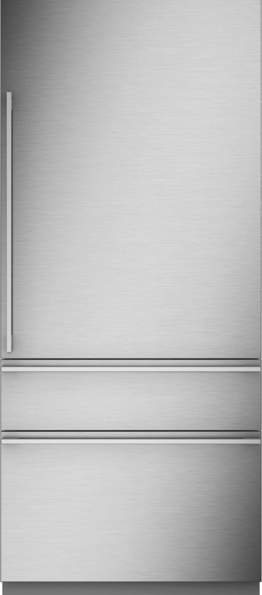 Monogram® 20.2 Cu. Ft. Stainless Steel Counter Depth Bottom Freezer Refrigerator 4
