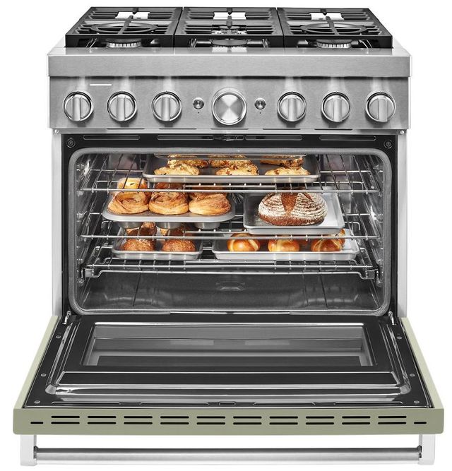 KitchenAid® 36" Stainless Steel Commercial Style Freestanding Dual Fuel Range 13