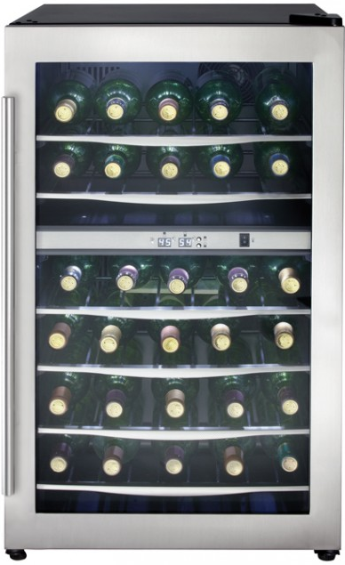 Refroidisseur à vin autoportant de 18 po Danby® Designer de 38 bouteilles - Acier inoxydable