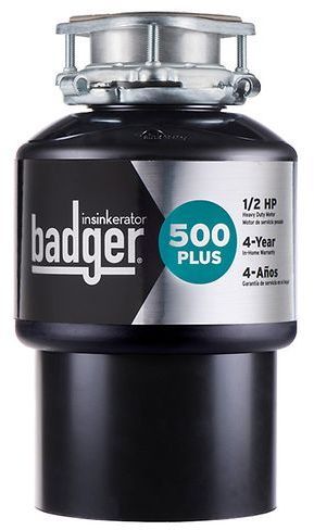 InSinkErator® Badger® 500 Plus 0.5 HP Continuous Feed Black Garbage Disposal