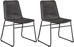 Coaster® Aviano 2-Piece Brown/Sandy Black Upholstered Dining Chairs