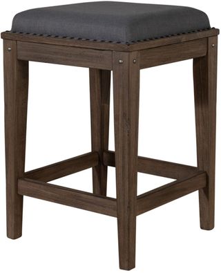 Liberty Furniture Sonoma Road Weather Beaten Bark Upholstered Console Stool