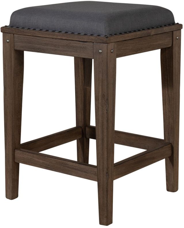 Liberty Furniture Sonoma Road Weather Beaten Bark Upholstered Console Stool-0