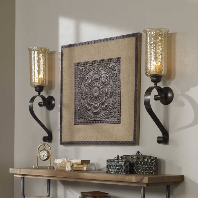 Uttermost® Joselyn Antiqued Bronze Candle Sconce-3