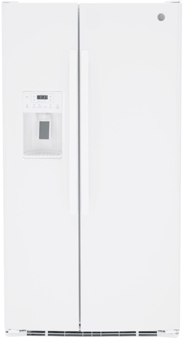 GE® 25.3 Cu. Ft. White Side-by-Side Refrigerator-0