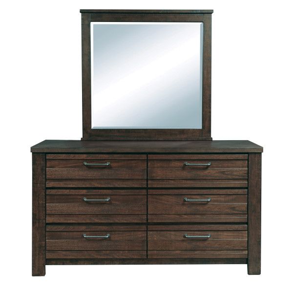 Samuel Lawrence Furniture Ruff Hewn Dresser and Mirror-0