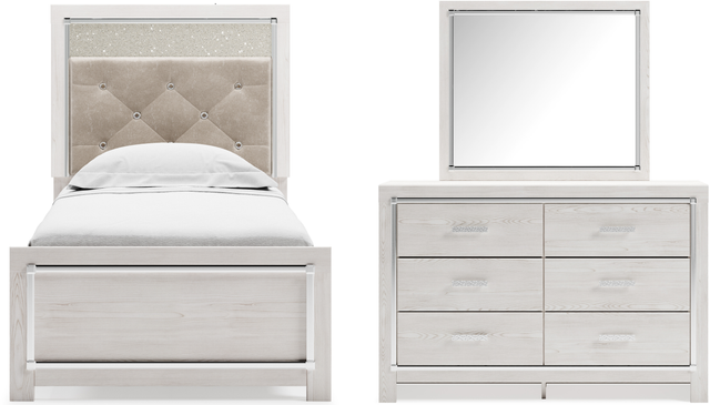 Signature Design by Ashley® Altyra 3-Piece White Twin Panel Bed Set-0