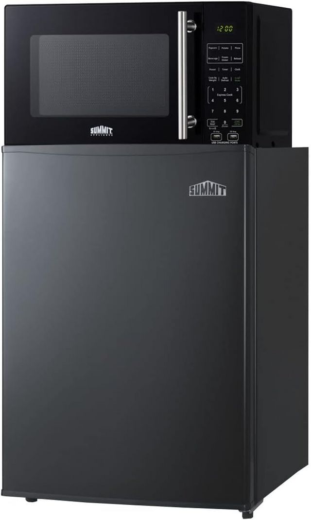 Summit® 2.4 Cu. Ft. Jet Black Compact Refrigerator with Microwave-3