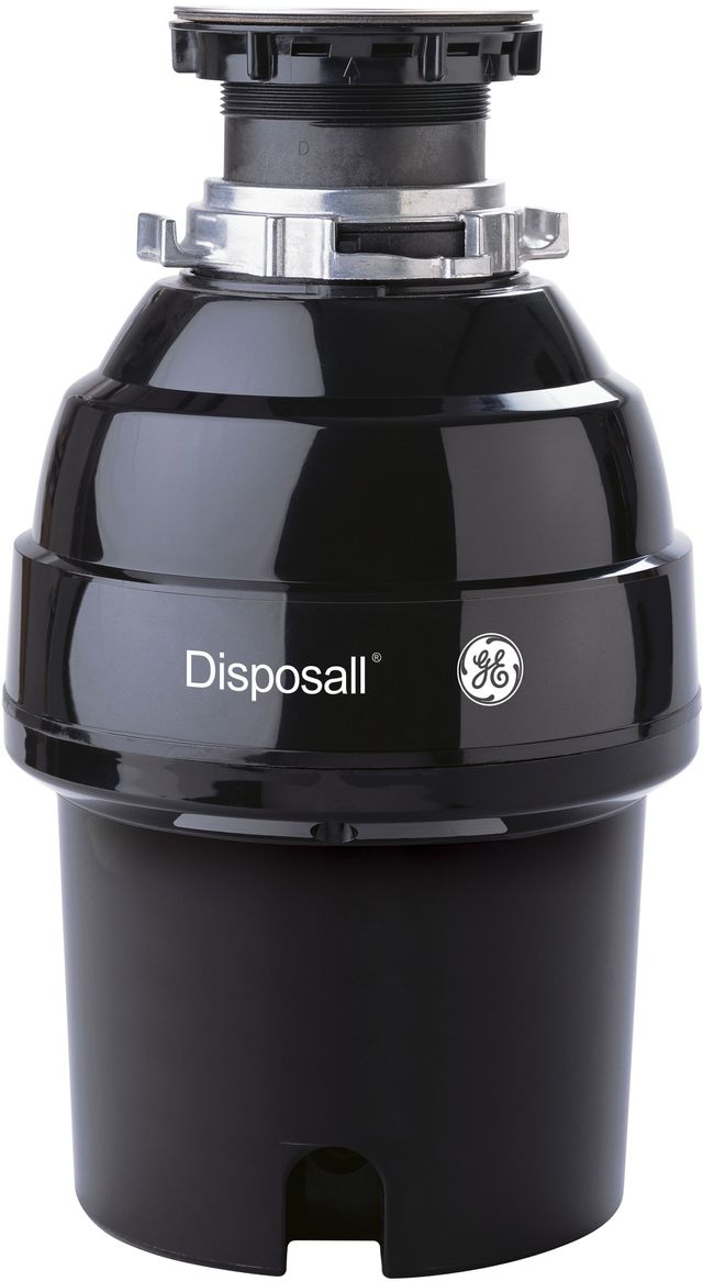 GE® 0.75 HP Black Continuous Feed Garbage Disposer-0