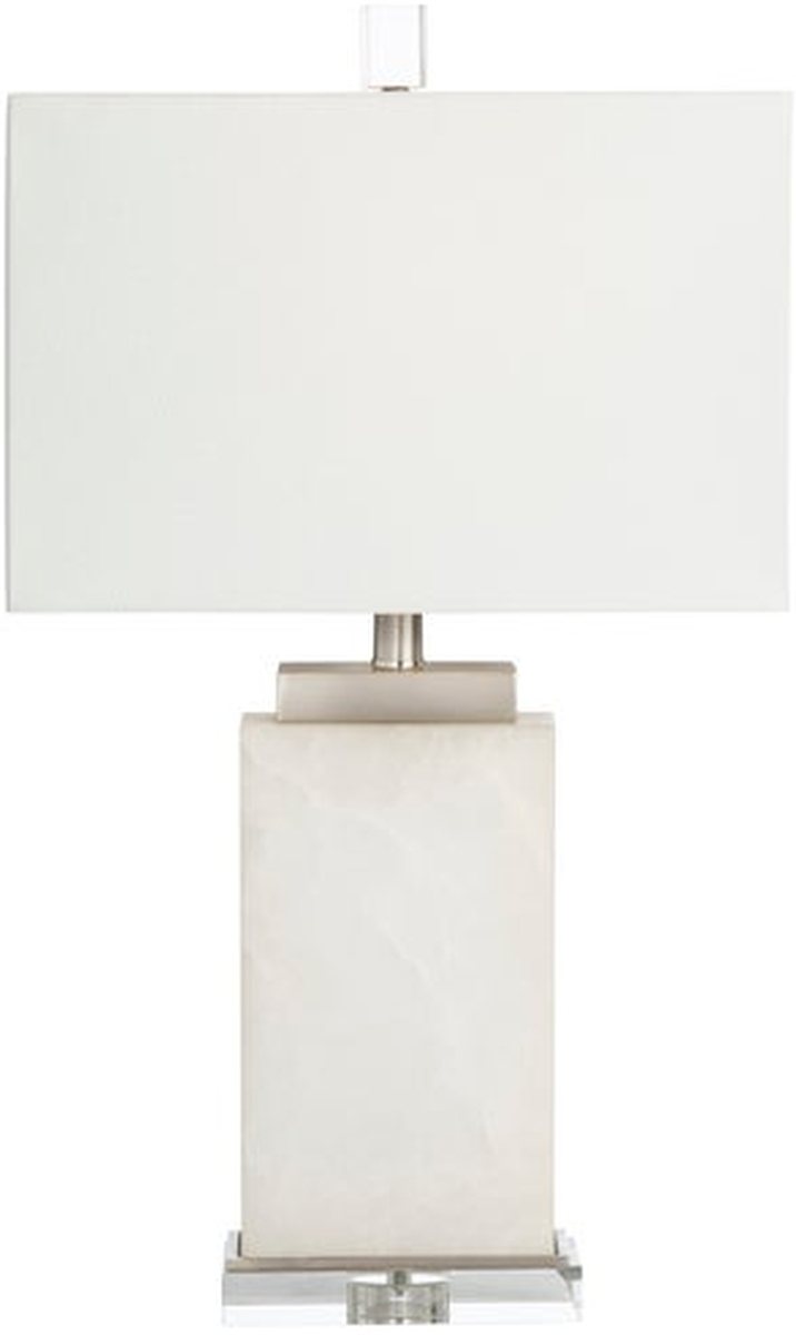 Crestview Collection Glenwood Alabaster/Satin Nickle Table Lamp ...