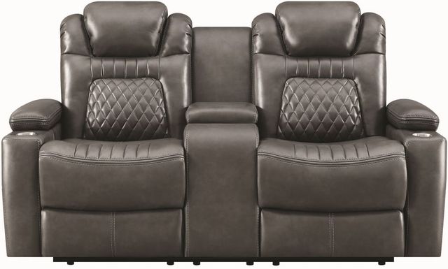 Coaster® Korbach 3-Piece Charcoal Power Headrest Reclining Living Room Set 2