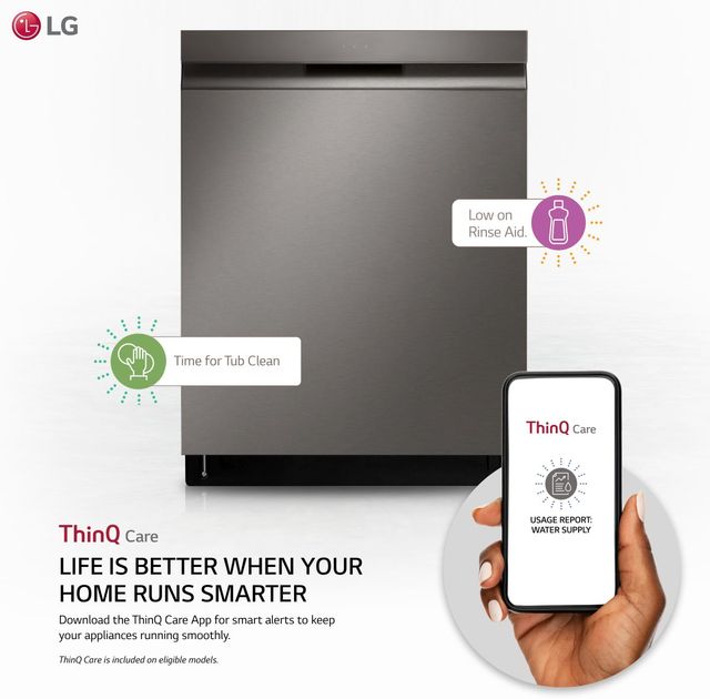 LG 24" PrintProof™ Black Stainless Steel Built In Dishwasher 1