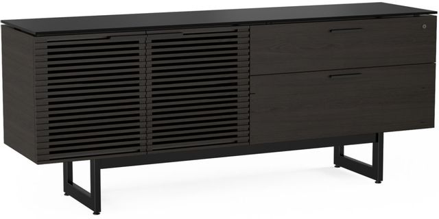 BDI Corridor® Charcoal Stained Ash Storage Credenza