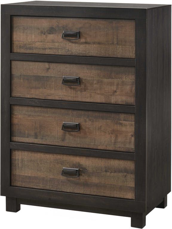 Elements International Harlington Dark Wood Chest | Fischer Furniture ...