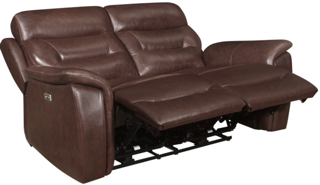 Homelegance® Armando Brown Power Double Reclining Love Seat with Power Headrests and USB Ports-3