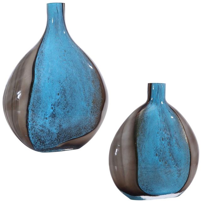Uttermost® by David Frisch 2-Piece Adrie Art Glass Vases-0