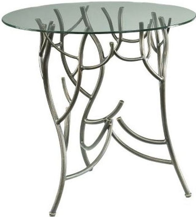 Hammary® Hidden Treasures Glass Top Twig Table with Silver Base