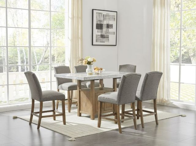 Signature Design by Ashley® Aleeda 5-Piece Brown Counter Height Dining Table Set 3