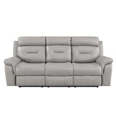 Miami Gray Reclining Leather Sofa