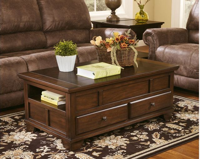 Signature Design by Ashley® Gately 2-Piece Medium Brown Living Room Table Set-3