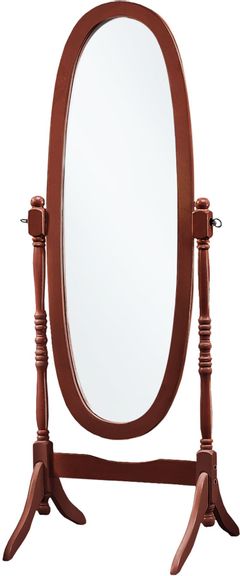 Monarch Specialties Inc. Walnut 59" Oval Wood Mirror