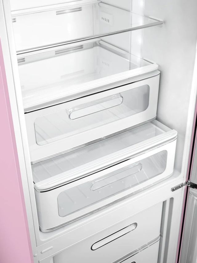 Smeg 50's Retro Style Aesthetic 11.7 Cu. Ft. Pink Bottom Freezer Refrigerator 5