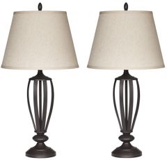 Signature Design by Ashley® Mildred 2-Piece Bronze Table Lamps
