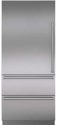 Sub-Zero® 36" Integrated Stainless Steel Tall Door Panel with Pro Handle-1
