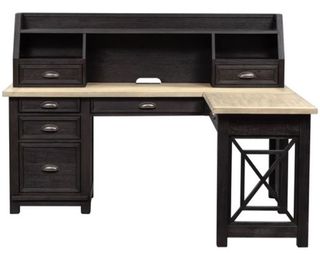 Liberty Furniture Heatherbrook Black L Shaped Desk