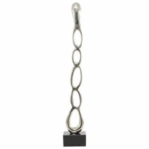 Uma Home Silver Abstract Linked Floor Sculpture