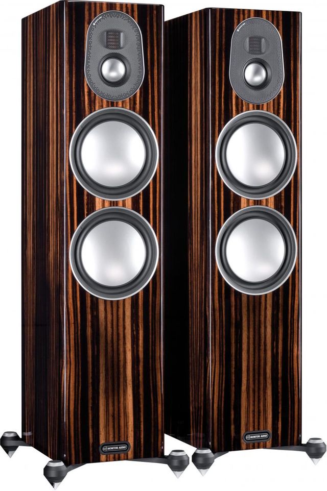 Monitor Audio Gold 300 Pair of Piano Ebony Floorstanding Speakers 0