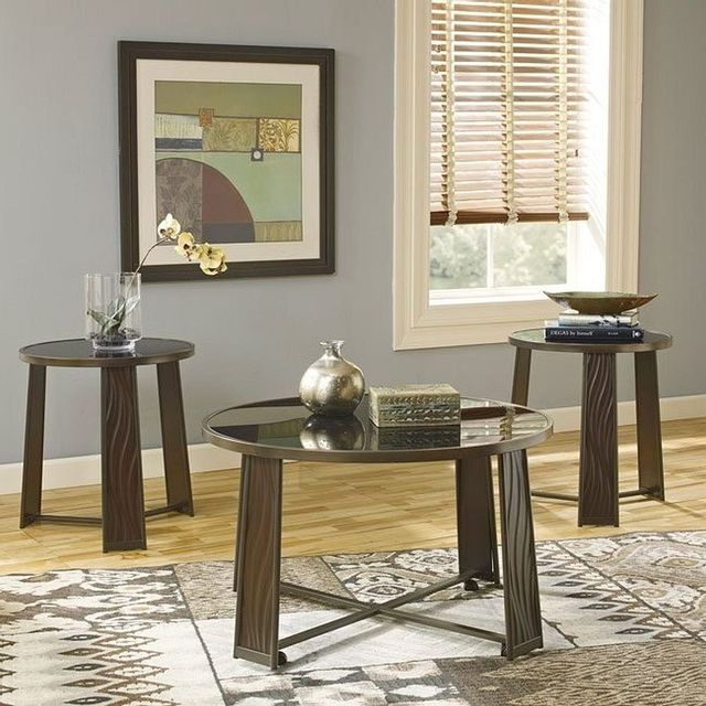 Signature Design by Ashley® Evarra 3-Piece Brown Occasional Table Set  1
